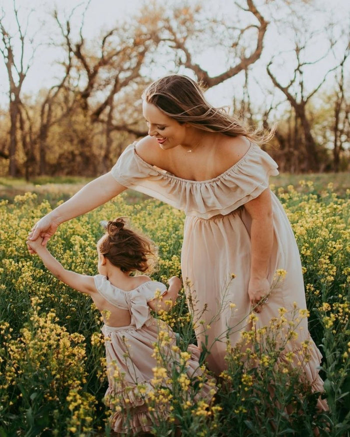 Nellie Ruffle Maxi Dress - Champagne #product_type - Bailey's Blossoms