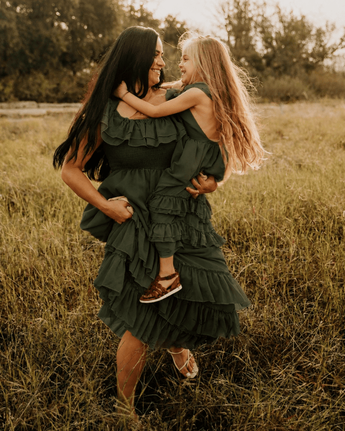 Nellie Ruffle Maxi Dress - Hunter product_type - Bailey's Blossoms