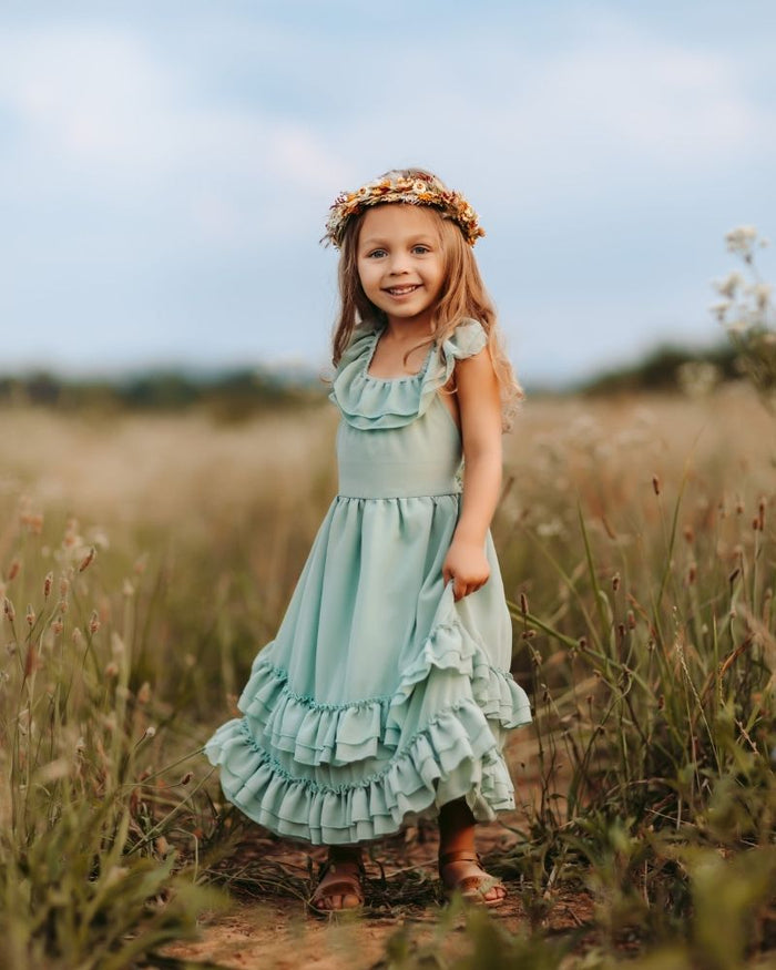 Nellie Ruffle Maxi Dress - Sage #product_type - Bailey's Blossoms