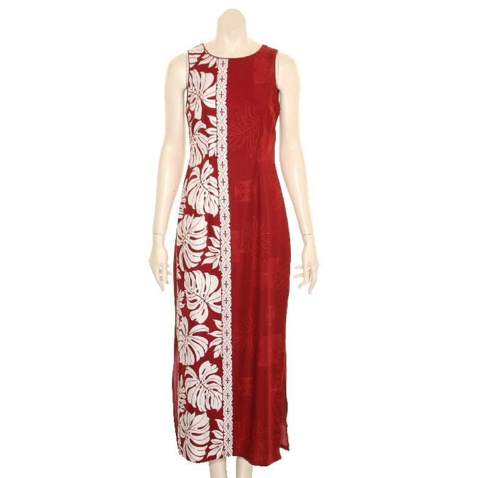 NEW Prince Kuhio Long Dress Burgundy
