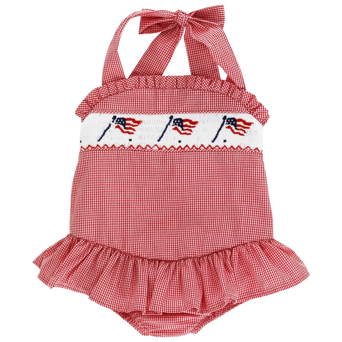 Old Gloy - Girls One Piece Swimsuit with Ruffle