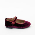 Papanatas Bordeaux Velvet Mary Jane