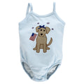 Patriotic Pup - Girls One Piece Swimsuit