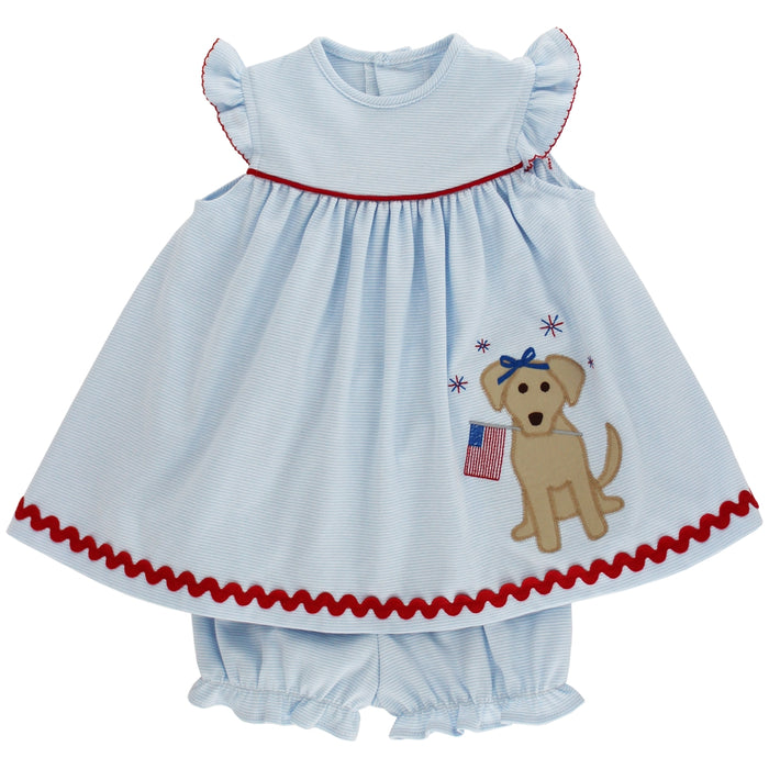 Patriotic Pup - Knit Float with Bloomer