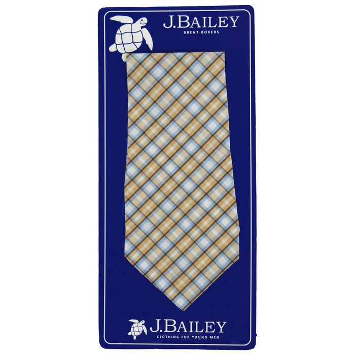 Pecan Plaid - Long Tie