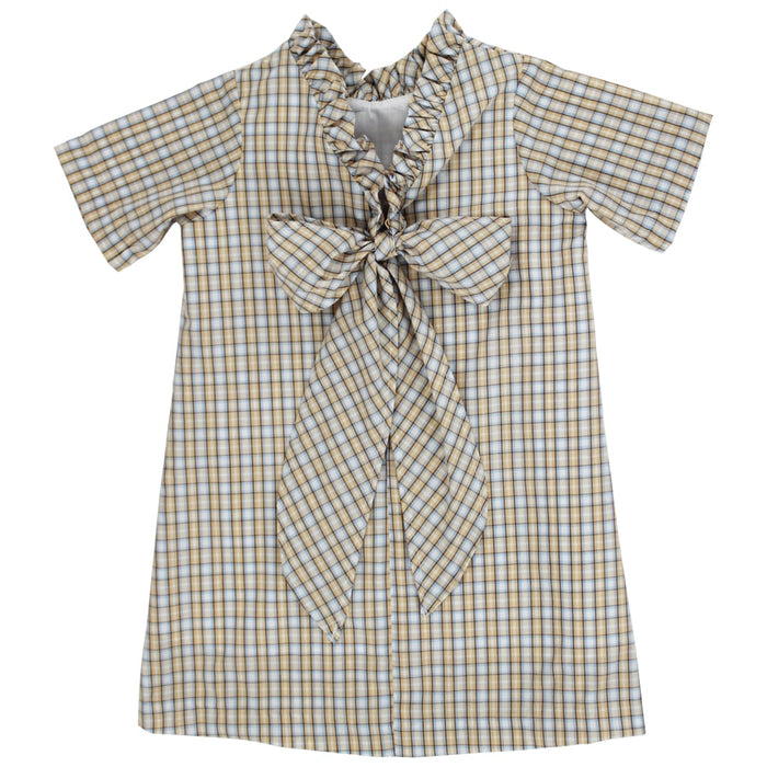 Pecan Plaid with Bison - Aline Dress