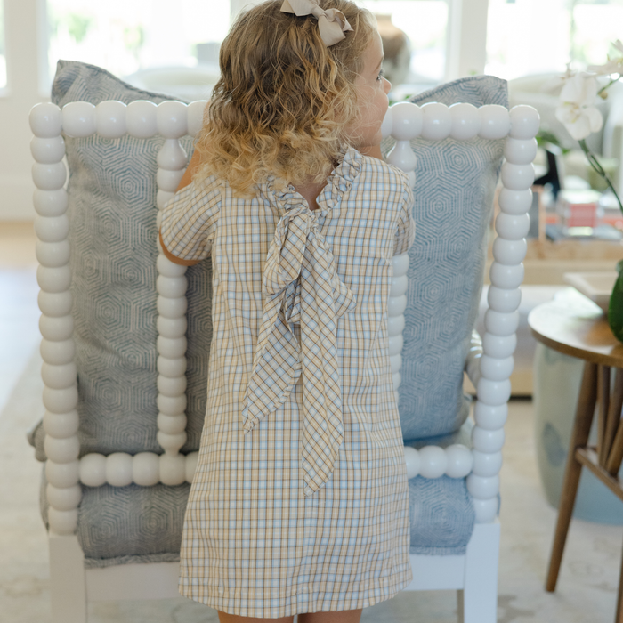 Pecan Plaid with Bison - Aline Dress