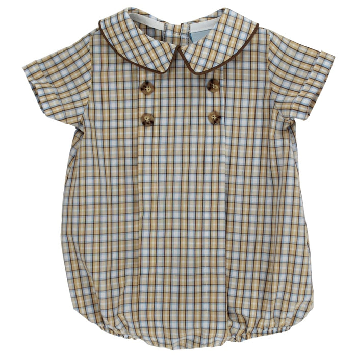 Pecan Plaid with Bison - Dressy Bubble Short