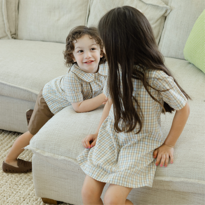 Pecan Plaid with Bison - Dressy Short Set