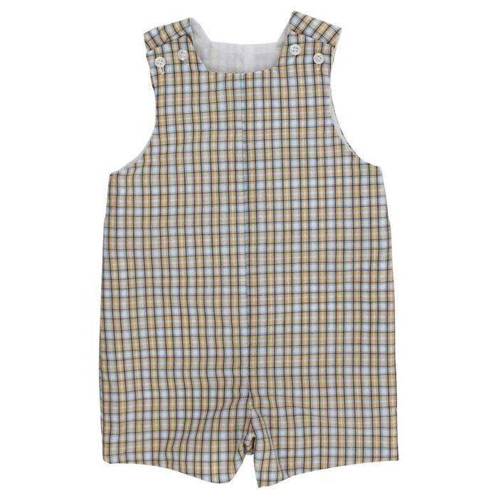 Pecan Plaid with Bison - John-John with Tabs