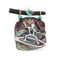 Pele’s Fire Raku Small Tile with Surfer Design