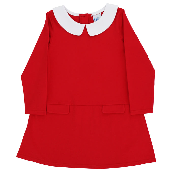 Penni Pocket Dress - Red Knit