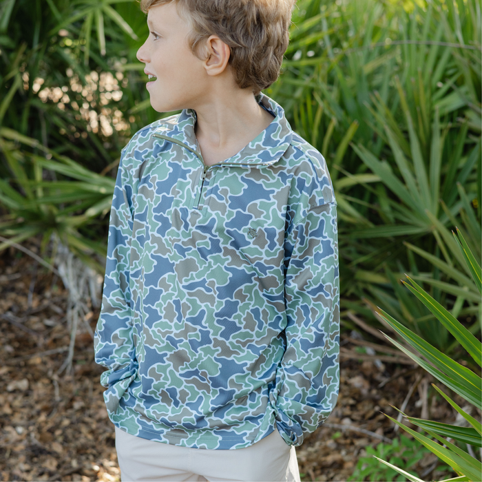 Performance Half Zip - Green Camo
