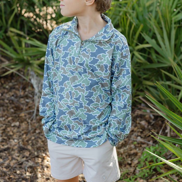 Performance Half Zip - Green Camo