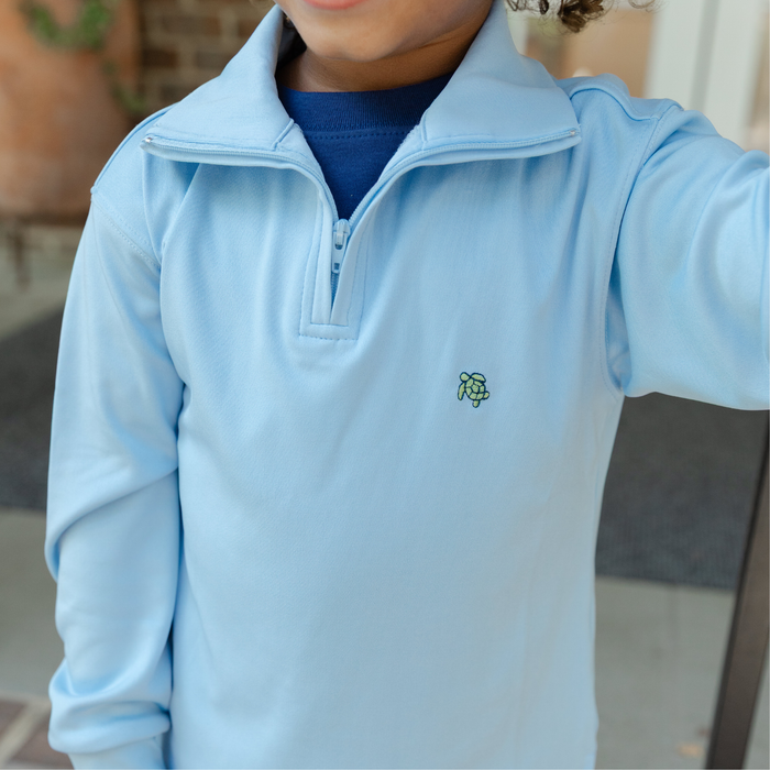 Performance Half Zip - Light Blue