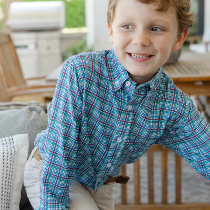 Performance Roscoe Button Down Shirt - Cabin Plaid