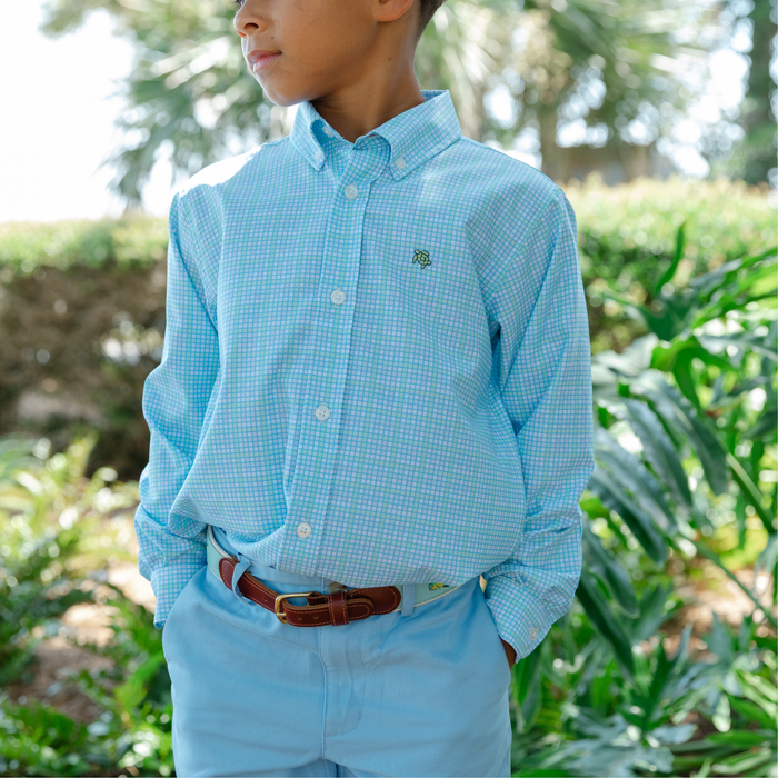Performance Roscoe Button Down Shirt - Peacock
