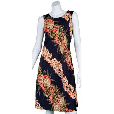 Pineapple Panel Sleeveless Short Dress