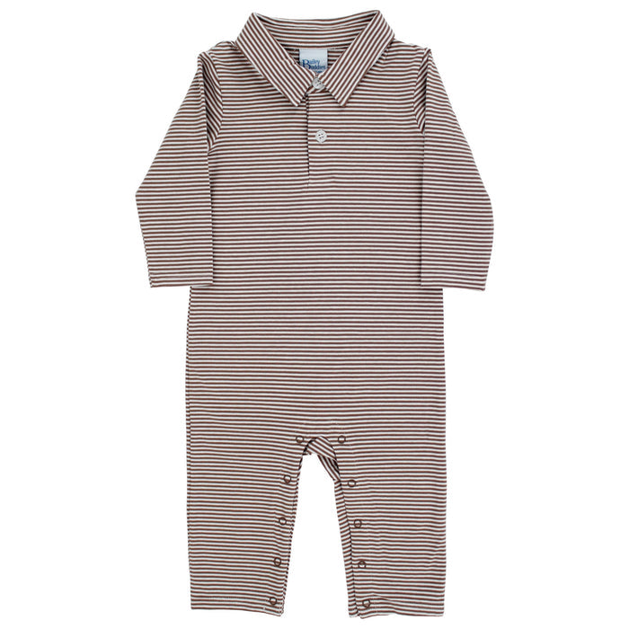 Playsuit - Chocolate Stripe Knit
