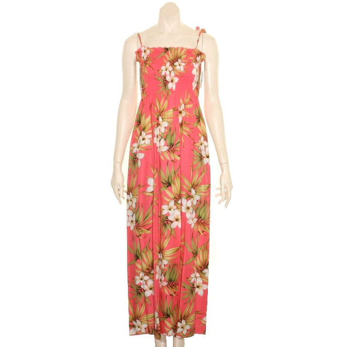 Plumeria Cluster Long Smock Dress TV018