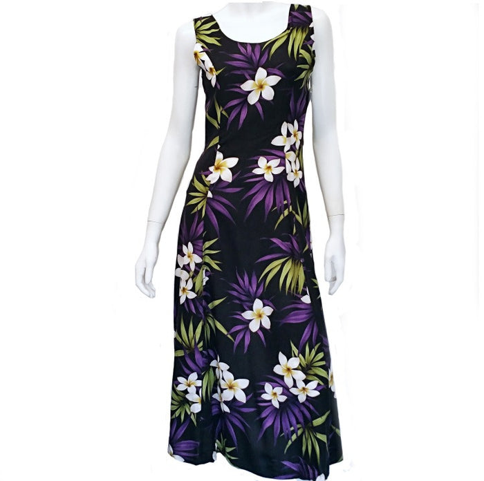 Plumeria Cluster Sylvia Long Dress
