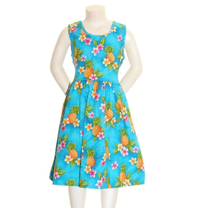 Poipu-pineapple Girls Dress(FM010)