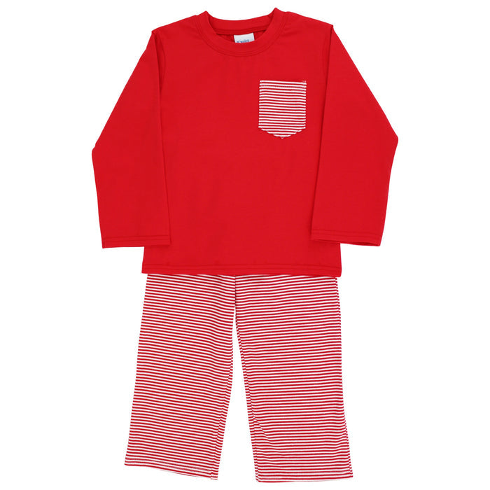 Porter Pant Set - Red Knit