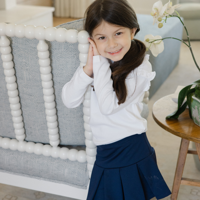 Preppy Performance Skort - Navy