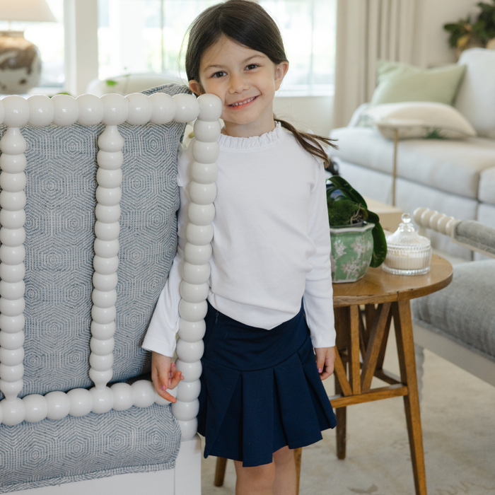Preppy Performance Skort - Navy