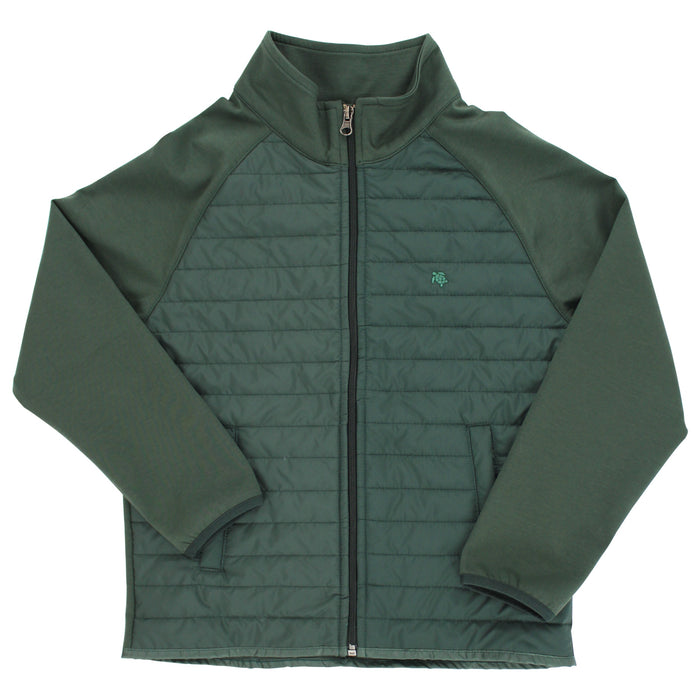 Quilted Bomber Jacket - Green