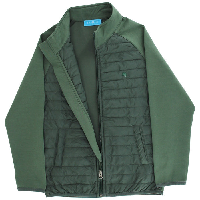 Quilted Bomber Jacket - Green
