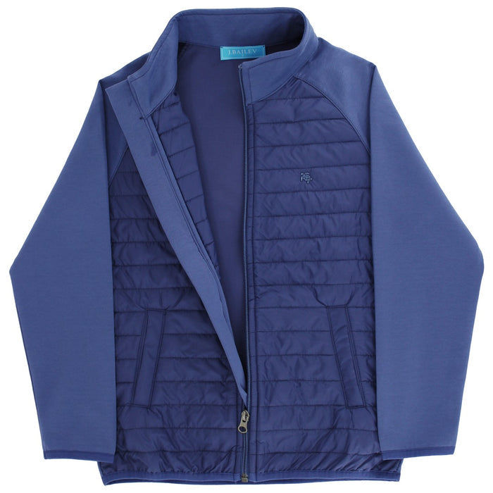 Quilted Bomber Jacket - Navy