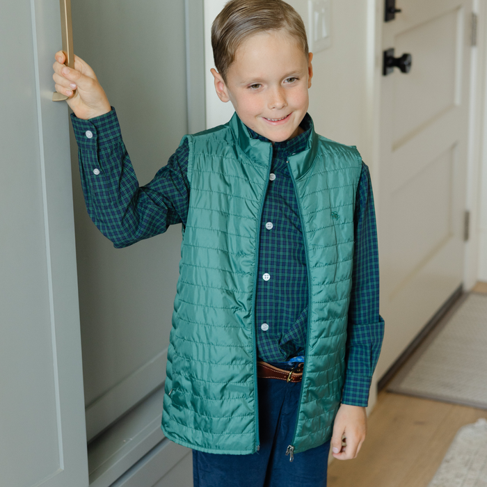 Quilted Vest - Forest