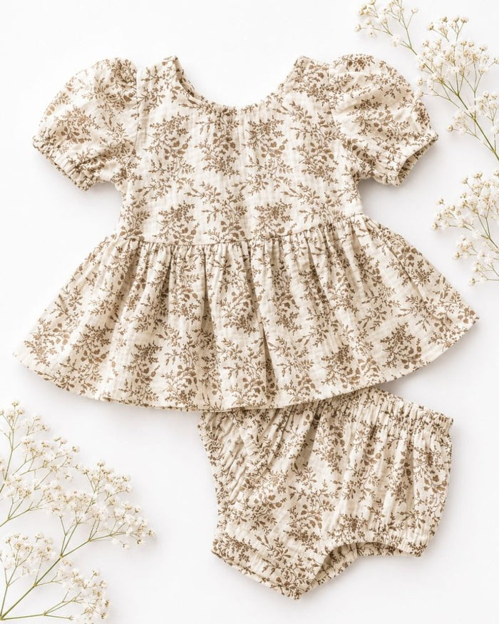 Quinn Bow-Back Top & Bloomer Set - Wisteria Smoke product_type - Bailey's Blossoms