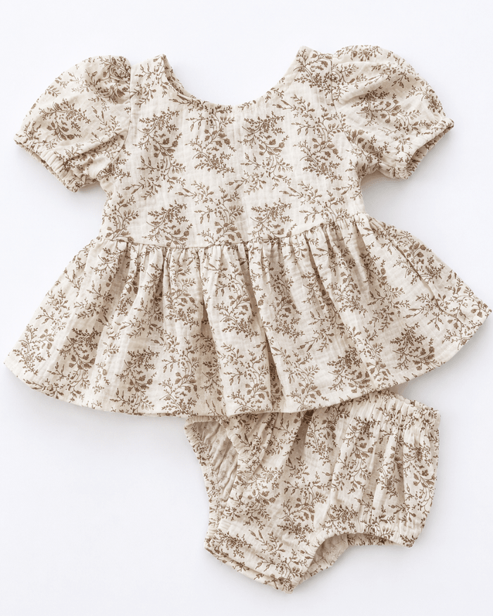 Quinn Bow-Back Top & Bloomer Set - Wisteria Smoke product_type - Bailey's Blossoms