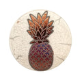 Raku Potteryworks - Pineapple Crackle Coaster - 1 piece
