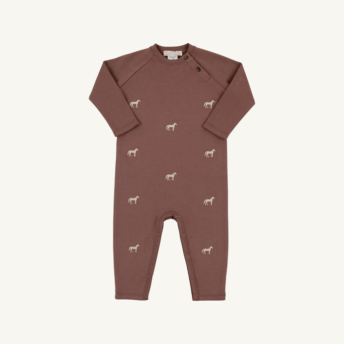 Rayburn Romper Pima Gray Bay Brown Horses