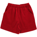 Red Corduroy - Elastic Waist Short