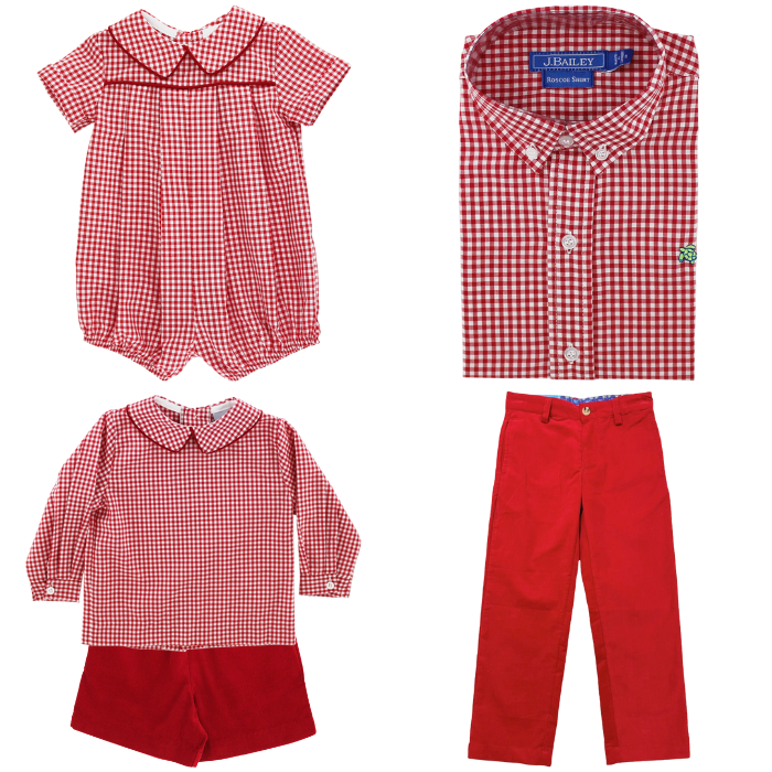 Red Corduroy - Elastic Waist Short
