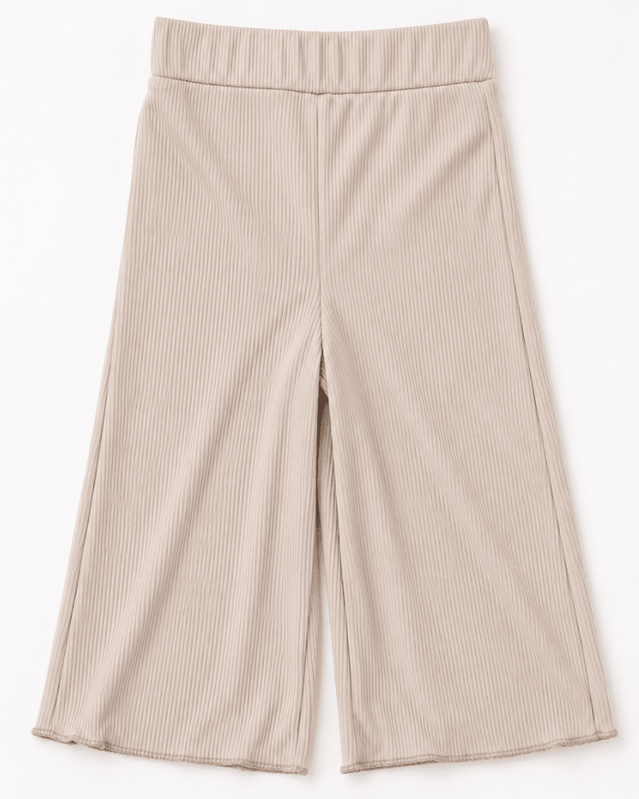 Rhea Ribbed Wide Leg Pants - Irish Cream product_type - Bailey's Blossoms