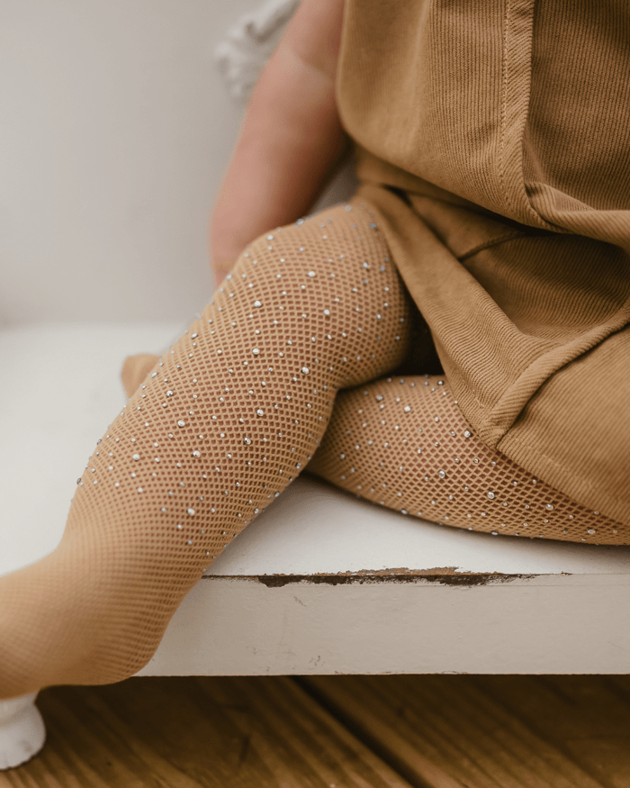 Rhinestone Fishnet Tights - Natural product_type - Bailey's Blossoms