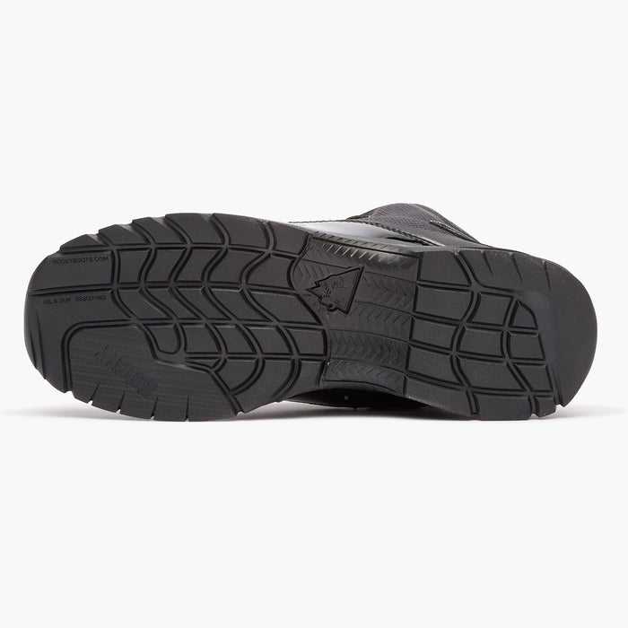 ""Rocky Cadet 6"" Black Side Zip Public Service Boot" - outsole"