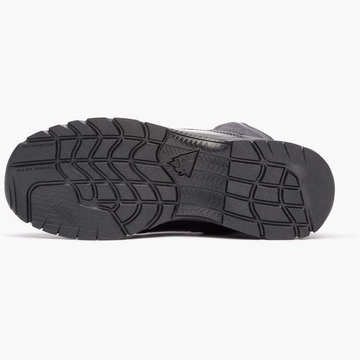 ""Rocky Cadet 8"" Black Side Zip Public Service Boot" - outsole"