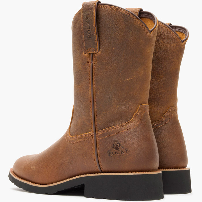 Rocky Monocrepe Unlined Pull-On Western Boot - doubleheel