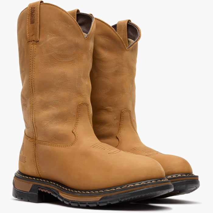 Rocky Original Ride Branson Roper Waterproof Western Boots - doublequarter