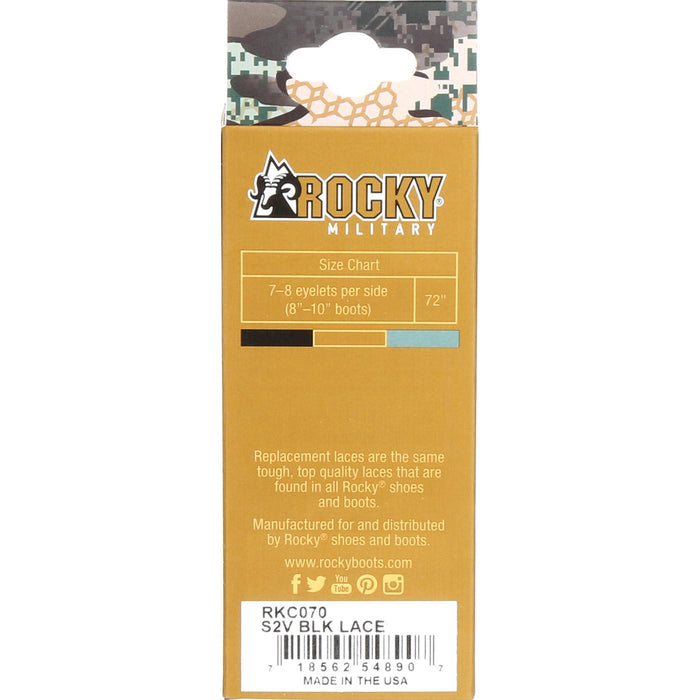 ""Rocky S2V 72"" Black Laces" - profile"