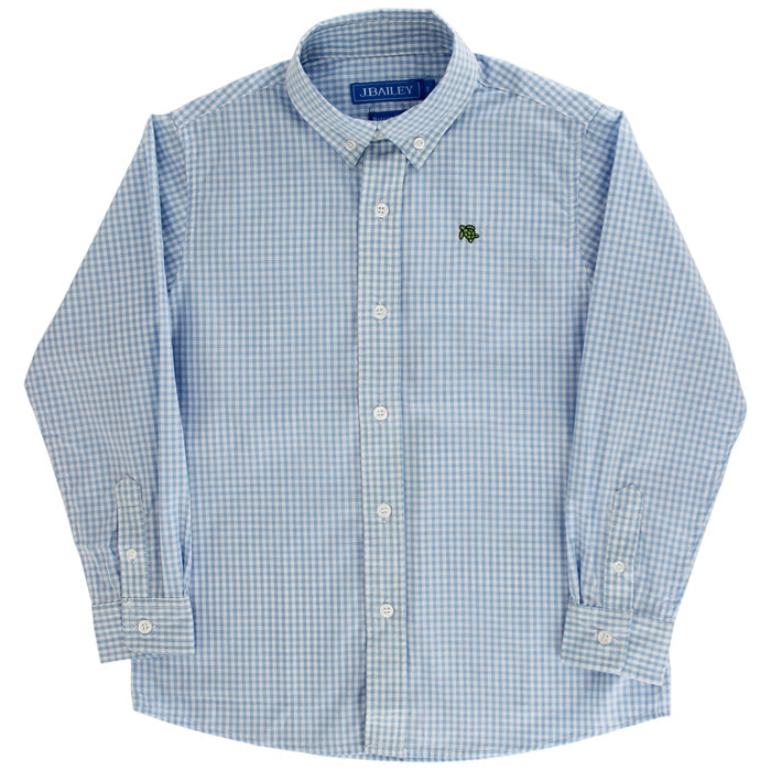 Roscoe Button Down Shirt - Lt. Blue Check