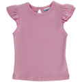 Ruffled Sleeve Tee - Light Pink