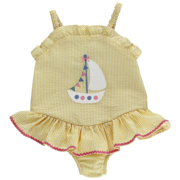 Sail Away - One Piece Swimsuit with Ruffle