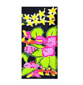 SARONG BALI BIG #108 RED GINGER HIBISCUS PLUMERIA